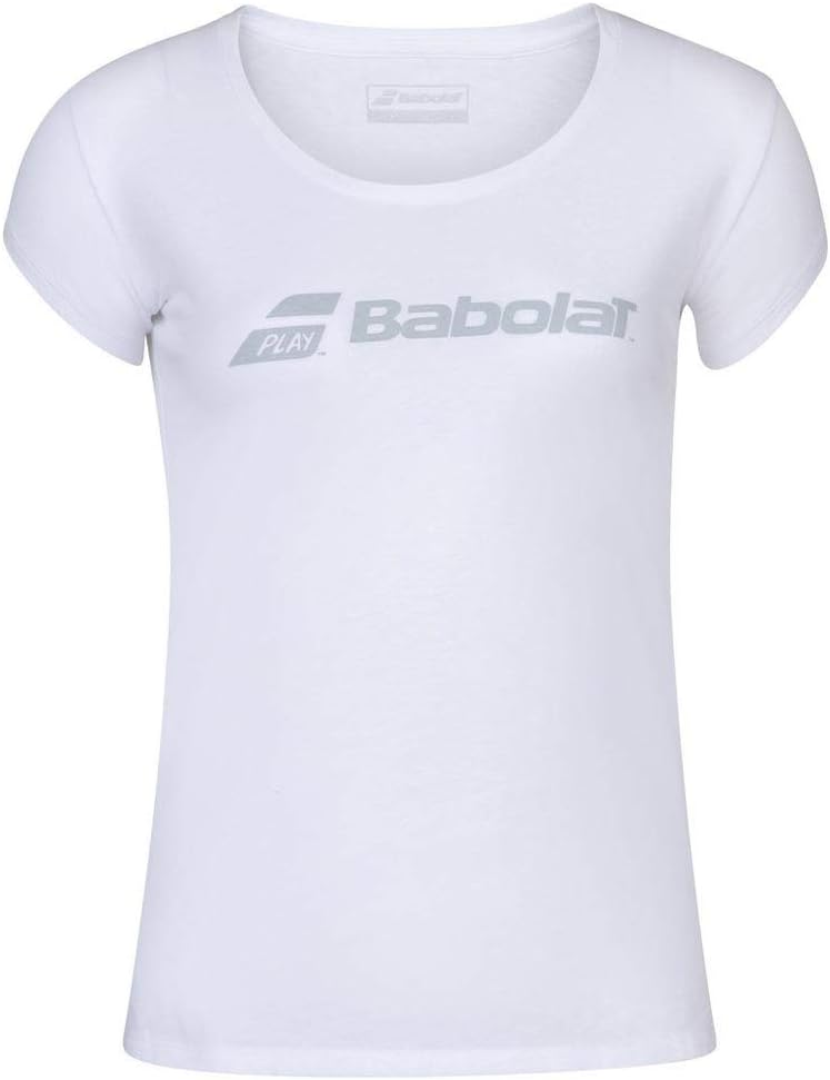 Babolat Women's Exercise Tennis Training Tee, White/White (US Size Large)