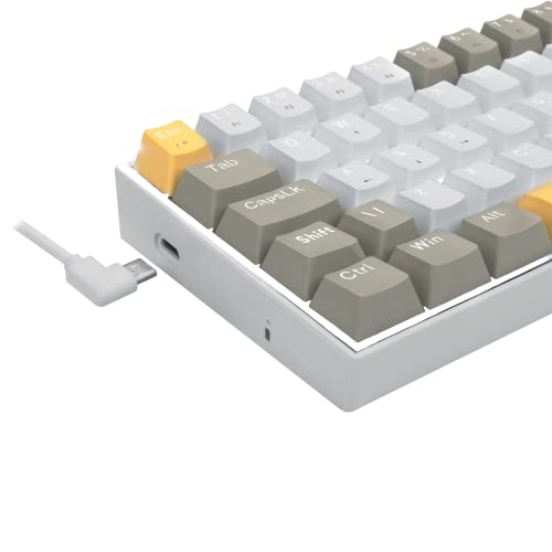 Teclado Gamer Redragon Lakshmi Amarelo+branco+ Cinza
