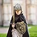 Nicky Bigs Novelties Child Medieval Knight Helmet - Templar Costume Crusader Helmet - Renaissance Soldier Plastic Cap Reenactment - Crusader Knights Gear Cosplay Costume Accessories, One Size