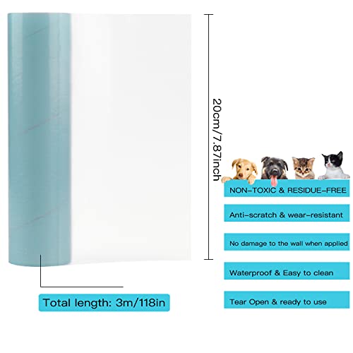Door Protector from Dog Scratching,Dog Cat Scratch Furniture Protector Anti-Scratch Guard Flexible Door Claw Shield,Clear Cover to Protect Door, Frame & Furniture from Scratching (7.87 X 118.1 in) - Thumbnail 7