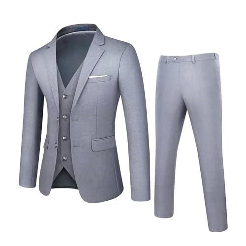 Men Business Groomsmen Regular Fit Tuxedo Jacket Trousers Lapel Formal Stylish Set