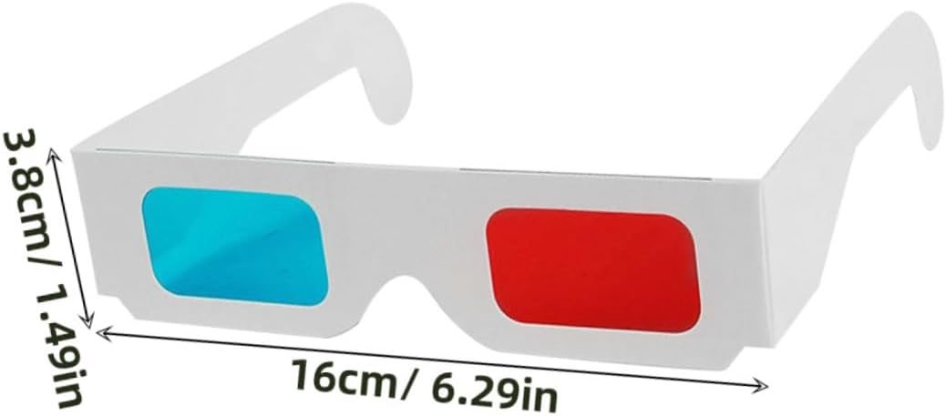 70pcs Cardboard Anaglyph 3D Glasses Red and Blue Movie Glasses for Home Entertainment School Activities Immersive Viewing