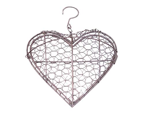 Heart Wire Wreath Frame/Heart Shape Wreath Form/Heart Shape Succulent Wall Hanging - Heart Wire Wreath Frame Hanger, Succulent Wire Wreath Frame Form Hanger (No Plants), 6.69X6.69 Inches #TOP9