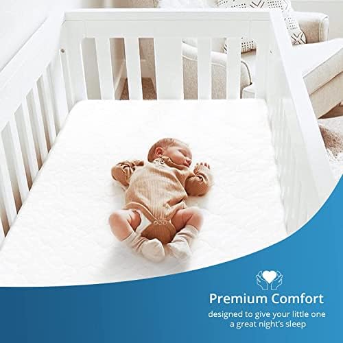 Baby Toddler Cot Bed Fully Breathable Foam Mattress & Waterproof Cover (120 x 60 x 7.5)
