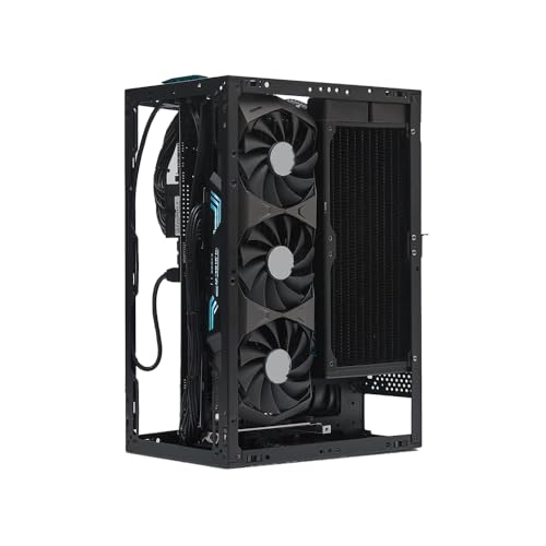 SSUPD Meshroom S V2 Mini-ITX Gaming PC Case (SFF), Full Mesh Panel with PCIE 5.0 Riser Cable, Compatible ATX MB/RX9070/5090/280mm AIO, USB Type-C (Black Variant B) by SSUPD - Image 6