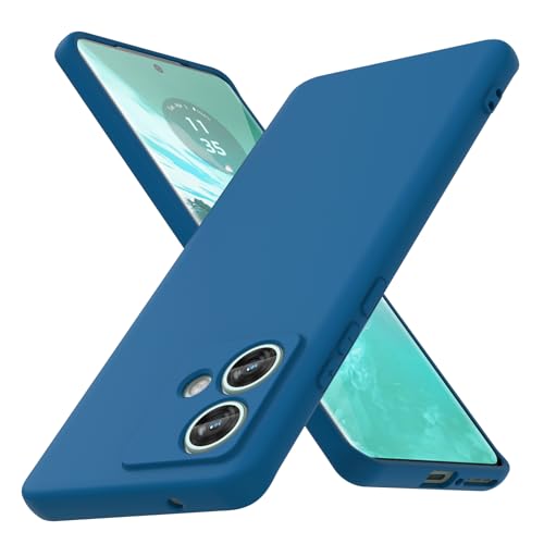 Motorola Edge 40 Neo �p �P�[�X �V���R�� �ϏՌ� �_�� �J�o�[ ���^ �Ռ��z�� �l�C �g�уJ�o�[ �X�g���b�v�z�[���t�� ���C�����X�[�d �y�� ��G��ǂ� �w��h�~ ����h�~ (�u���[) 6-Edge 40N-03