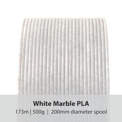 PLA marbre blanc 1.75 mm 500 g bobine de filament 3D texturé pour imprimante FDM et maquette design