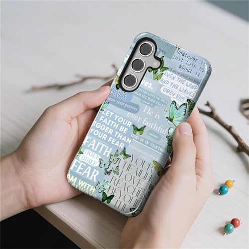 Coque Samsung S24 motif papillon Jésus : idée cadeau pour fille