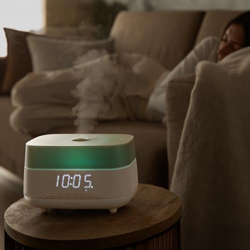 Cecotec Humidificador Ultrasónico con Difusor de Aromas de 300ml PureAroma 1300 Hydra Speaker. Altavoz Bluetooth, Luz LED, Temporizador 5h, 3 Modos Vapor, Aromaterapia, Minimalista, Cobertura 25 m² - imagen 7