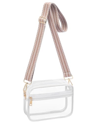 Image of BS-VOG Clear Crossbody Bag Stadium Approved, Clear Purses for Women, Small Stadium Bag for Events Concerts Sports Fans