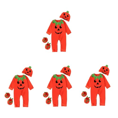 Toddmomy Juego De 4 Uds. Mono De Calabaza Disfraz De Bebe Mameluco De Calabaza Disfraz De Chucky Para Niños Mameluco Del Bebé De Halloween Set De Ropa Recién Nacido Algodón Niño Pequeño