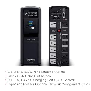 CyberPower CP1500PFCLCD PFC Sinewave UPS Battery Backup and Surge Protector — photo 3 of 6