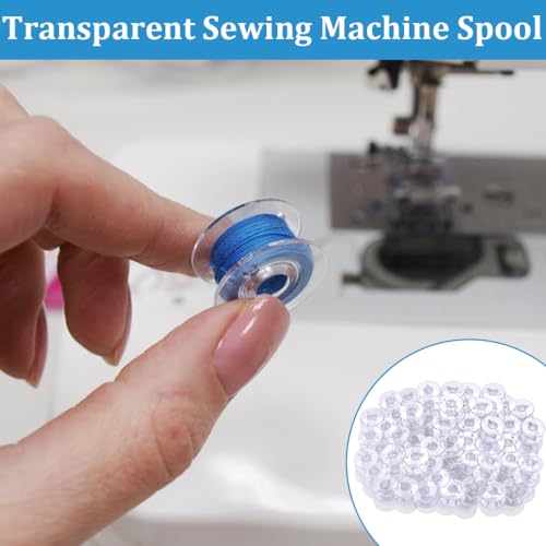 Miniatura 4 de Bhipkot Paquete De 40 Bobinas De Máquina De Coser Para Brother, Singer, Kenmore, Janome Y La Mayoría De Las Máquinas De Coser Transparente