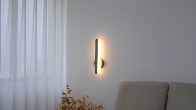 Image of Aipsun Black Wall Sconce Hardwired Modern LED 18W Wall Sconce Set of Two, 15.7Inches Wall Lights for Living Room Bedroom Hallway 5CCT