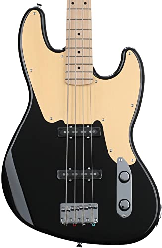 Squier Paranormal 54 Jazz Bass, Black, Maple Fingerboard #TOP18