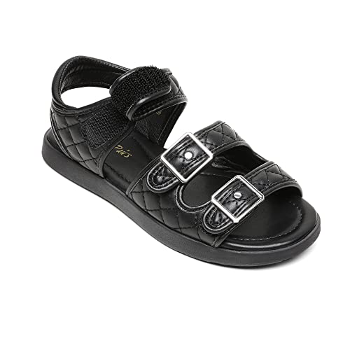 Image of DREAM PAIRS Girls Sandals Open Toe Summer Shoes with Adjustable Strap Buckle Toddler /Little Kid