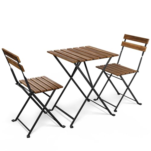 di volio Balkonmöbel Set SPOLETI, 3-teilig, Braun/Schwarz