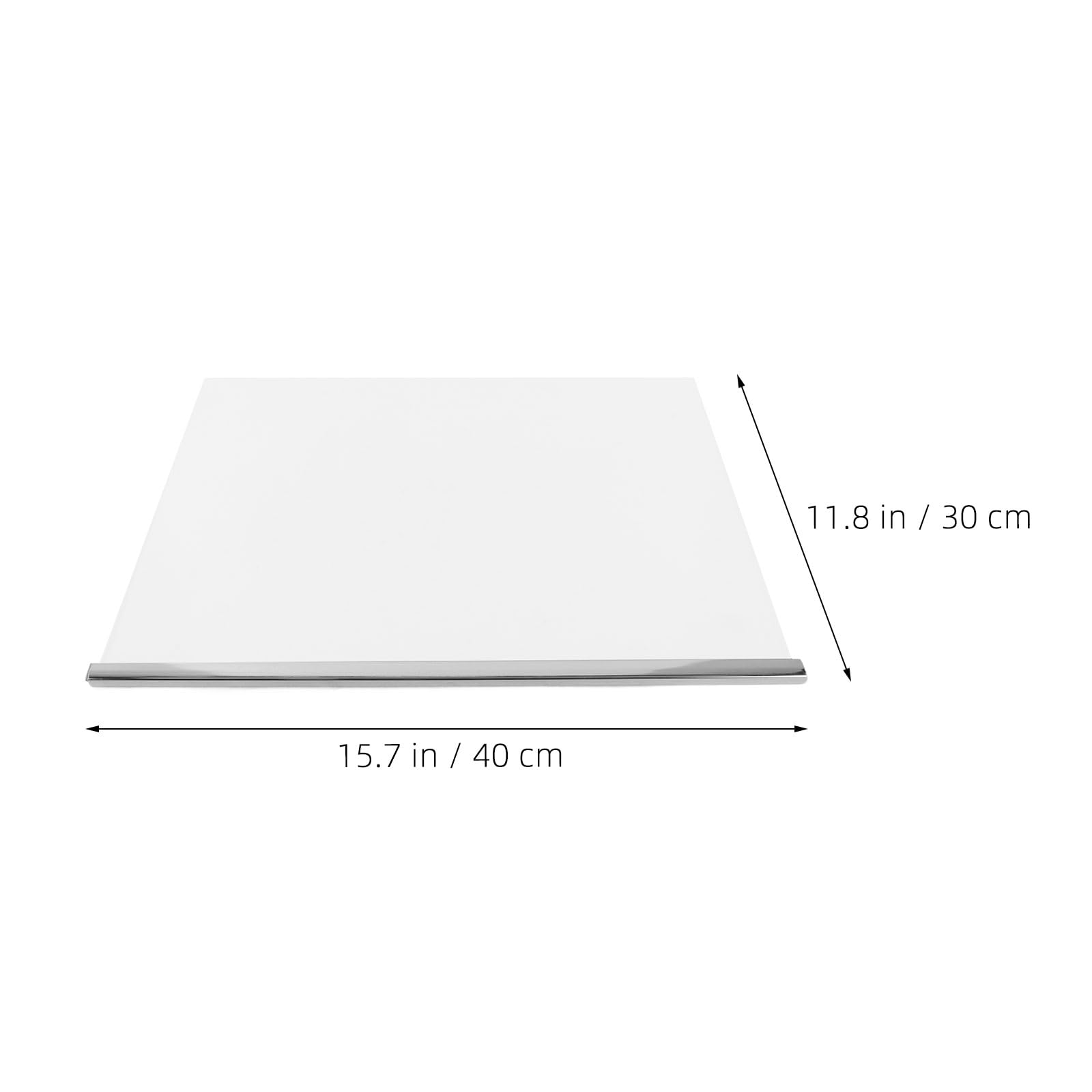 SHINEOFI Gehärtete Glasablage 40x30cm als Ersatz für Kühlschrank und Gefrierschrank Transparent Belastbare Innenplatte mit Flexibler Montage