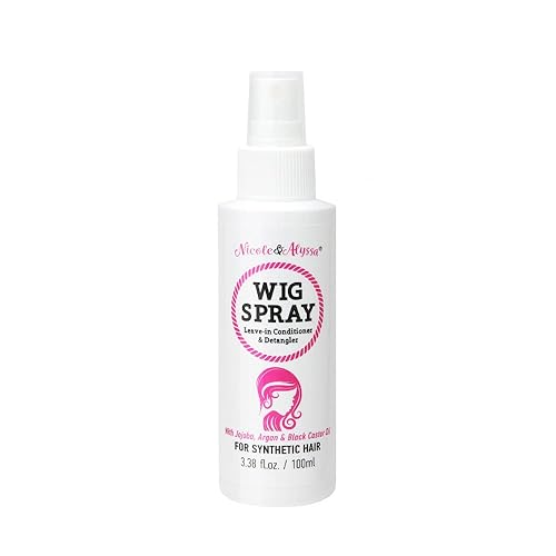Miniatura 4 de Nicole & Alyssa - Spray de peluca para cabello sintético - Acondicionador sin enjuague, desenredante, hidratante (tamaño de viaje - paquete de 2)