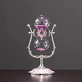 LEISHENT Sanduhr-Sandglas-Dekoration, Zeitmanagement-Assistent, Vintage-Sanduhr-Timer aus Metall, 15 Minuten / 30 Minuten, 360 ° drehbares großes antikes Stundenglas,15mins