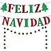 Feliz Navidad Banner Christmas, Red Green Glitter Mexican Spanish Christmas Banner, Christmas Garland, Feliz Navidad Decorations for Home, Christmas Party Mantel Fire Place Decorations (Pre-assembled)