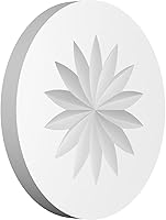 Vista 14 de Ekena Millwork ROSP060X060X050GRY09 Roseta de flores Grayson estándar con borde cuadrado, 6 pulgadas de ancho x 6 pulgadas de alto x 1/2 "P