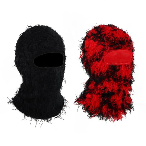 graneat 2 Stück Sturmhaube, Balaclava für Damen und Herren Herbst Winter, Gesichtshaube für Outdoor Skifahren, Snowboarden, Radfahren, Motorradfahren, Warme und...