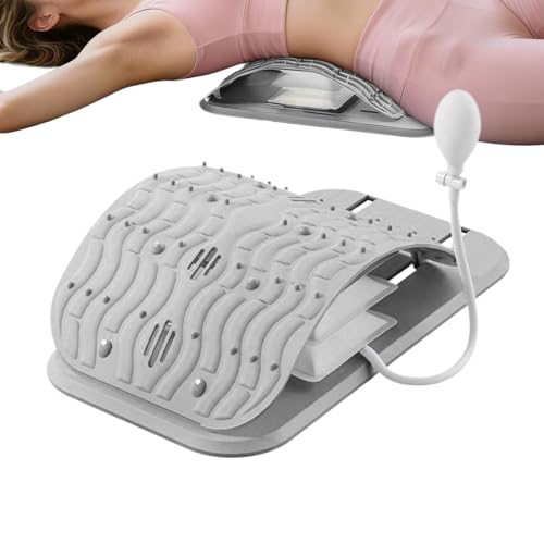 Tabla de apoyo lumbar ajustable con masajeador para estiramiento de espalda baja