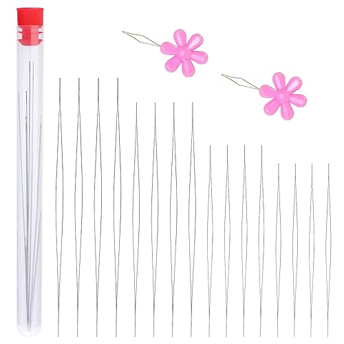 16 Pcs Big Eye Beading Needles 4 Sizes Beading Needles,