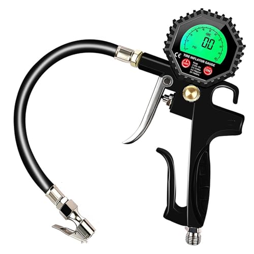 Inflador Digital de manómetro de neumáticos, Inflador de neumáticos de 250 PSI, accesorios de compresor de mandril de aire, manómetro for coche, bicicleta, camión Rv