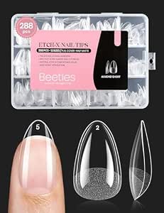 Beetles Soft Gel Short Almond Nail Tips 288pcs