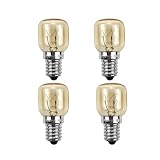 4 Stück Backofen Birne E14, Backofenlampe 25w 300 Grad Hitzebeständig...