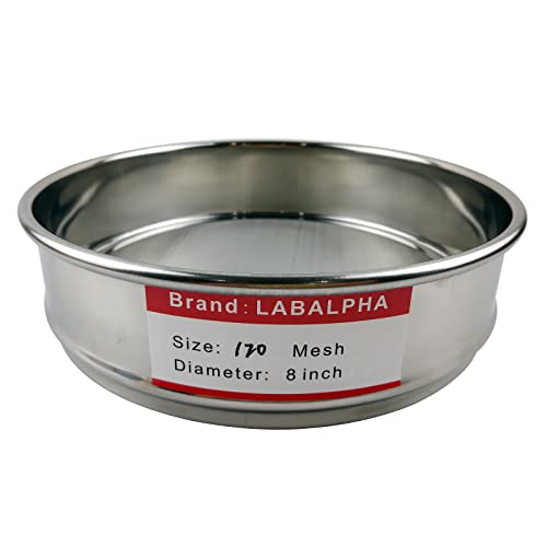 LABALPHA 120 Mesh Lab Sieves, 8" Diameter, 304 SS