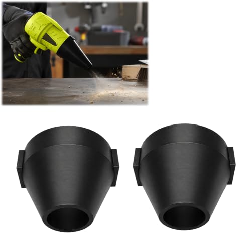 SJIJJMP Air Blower Nozzle Set, Precision Tapered and Wide Flat Attachments Compatible with Seese Jet Blower, Concentrator Extensions for Car Detailing, Drying, Crevice and Workshop Cleaning 2 Pack