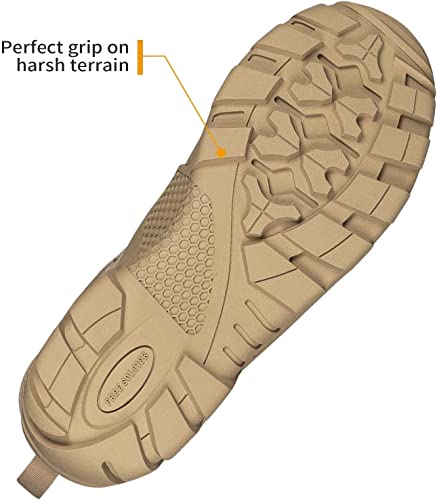 Free Soldier Men's Waterproof Hiking Boots Tactical Work Boots Outdoor Lightweight Military Boots(Tan, Us 12) #TOP7