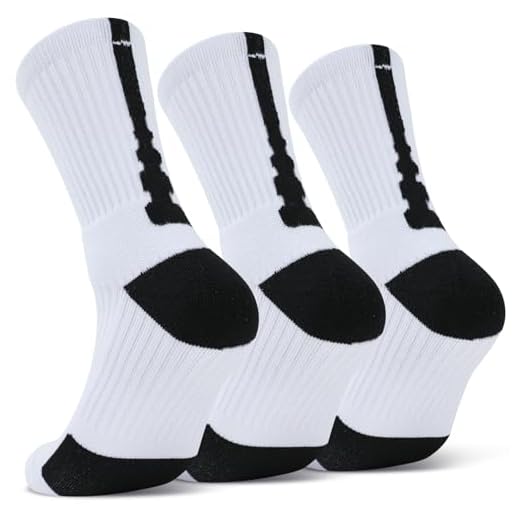 Dingcooler Basketball Socks for Men & Boys, Cushioned Athletic Sports Crew Socks for Youth Adult