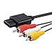 NEORTX N64 to RCA Cable 6ft, 1.8 Meters Composite AV Audio Video Cords Cable for Nintendo N64 SNES Gamecube GC