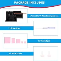 GeeekPi Aktiver Kühler für Raspberry Pi 5, Armor Lite V5 Kühler mit PWM Lüfter, Aluminum Kühlkörper für Raspberry Pi 5 2GB/4GB/8GB/16GB – Ansicht 8