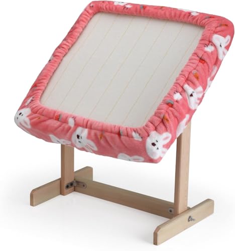 Image of 11.8 inch*11.8 inch Gripper Strip Frame,Rug Hooking Frame, Punch Needle Frame, Cross Stitch Hoop, Embroidery Hoop with Needle Fabrics Holder (Pink)