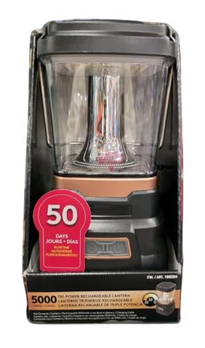 Tri-Power Rechargeable 5000 Lumens LED Lantern w/ 3 Light Modes