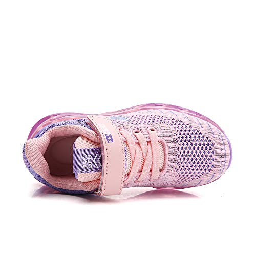 Tsiodfo Girls Kids' Sneakers Knitted Mesh Sports Shoes Breathable Running Shoes For Kids Fashion Athletic Casual Shoes Pink Little Kids Size 1 #TOP2