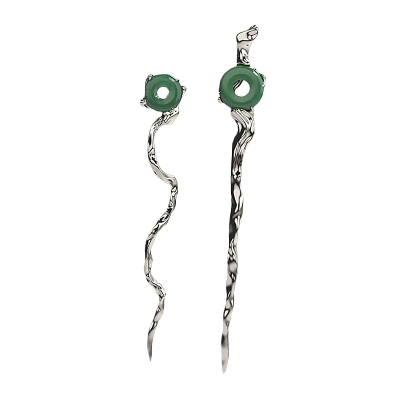 Generic 2pcs Hairpin Tocados Para El Hair Wands Jade Hair Stick Smooth Edges Hair Stick Goody Hair Clips for Women Barrettes for Women Jade Hair Chopstick Hair Bun Stick