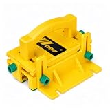 Toemics 3D Verstellbarer Push Block mit SafeRip Schutz-Kit für Tischsäge, Frästisch, Bandsäge und Abrichthobel, rutschfeste Auflage, präzise Materialführung, Gelb Grün