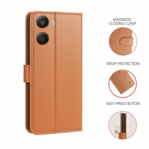 Image of AIBEX Shock Proof Flip Compatible for Motorola G06 Power 5G Flip Cover Leather Finish | Inside TPU with Card Pockets | Wallet Stand | Complete Protection Flip Case