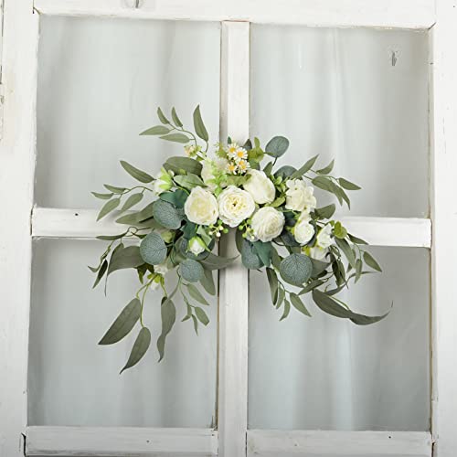 Nmfin Wedding Arch Flowers Swag,Artificial Peony Swag Wedding Welcome Sign Spring Swags For Mantle Front Door Ceremony Reception Backdrop Decor #TOP1