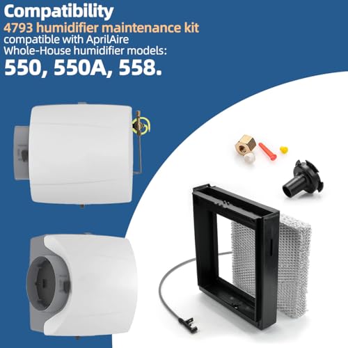 Sconva 4793 Humidifier Maintenance Kit with Model No. 10 Water Panel Humidifier Filter Pad Compatible with AprilAire Whole-House Humidifier 550, 550A, 558 Humidifier Parts & Accessories by Sconva - Image 3