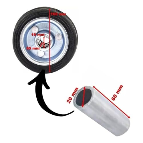 kit 4 Roda De Borracha Maciça 6 Polegada Rolamento Rolete pra carrinho carga 160kg