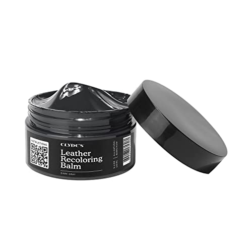 Clyde'sTM Recoloring Balm | Non-Toxic Material Dye & Restorer for Furniture, Car Seats, & More | 23 Colors (Dark Gray, 100ML)