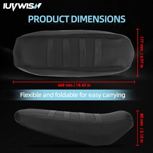IUVWISN Seat Cover for Surron LBX 79bike Falcon Pro, Electric Dirt Bike Seat Cover for Sur Ron Black,Non-Slip Soft High Elastic Leather by IUVWISN - Used condition - Image 2