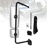 P SEPEY Chrome Door Main Mirror Assembly for INTERNATIONAL 4300 Side Mirror Assembly with Arm for INTERNATIONAL 4400 7400 7600 8500 8600 Durastar Workstar Transtar Prostar Lonestar Truck (Right side)